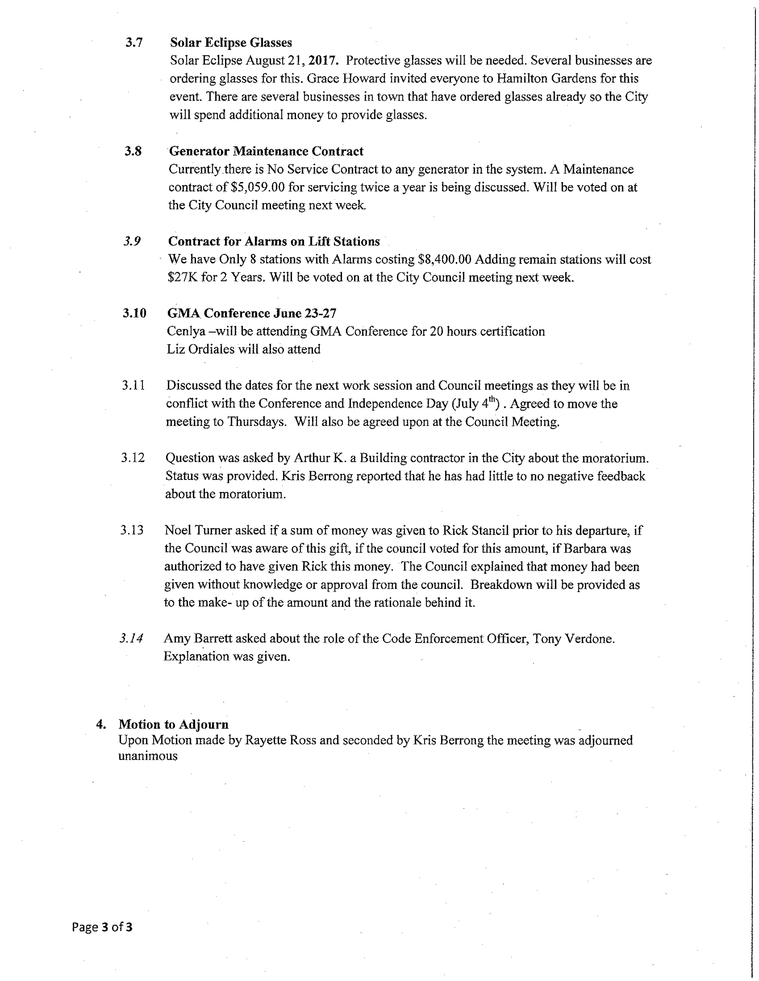 May 30 2017 Work session Agenda and Minutes4